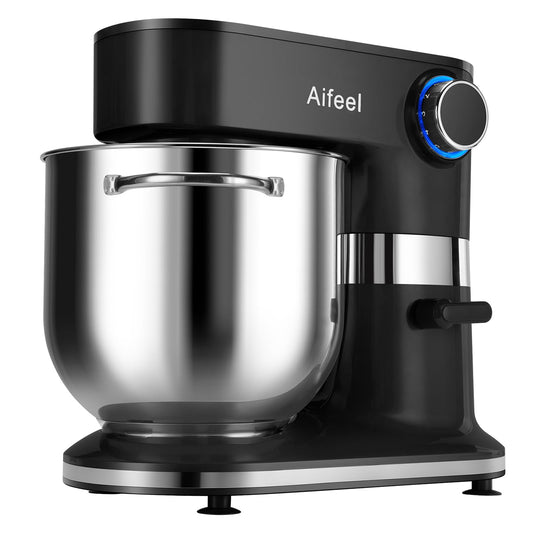 Aifeel 10.5 QT Stand Mixer,900W Electric Food Dough Mixer,Large Capacity Tilt-Head Kitchen Electric Mixer with Dough Hook,Beater,Whisk & Splash Guard,Dishwasher-Safe Attachments for Baking(Black)