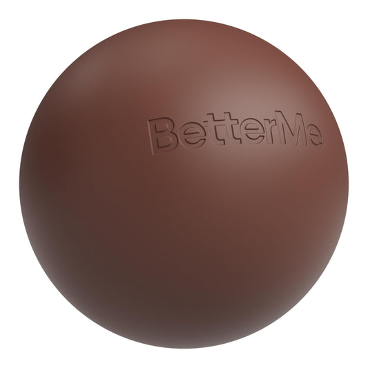 BetterMe Soft Pilates Ball – 8 Inch Mini Exercise Ball for Pilates, Yoga & Core Training – Small Stability Ball for Women – Portable Workout Tool (Chocolate Brown)