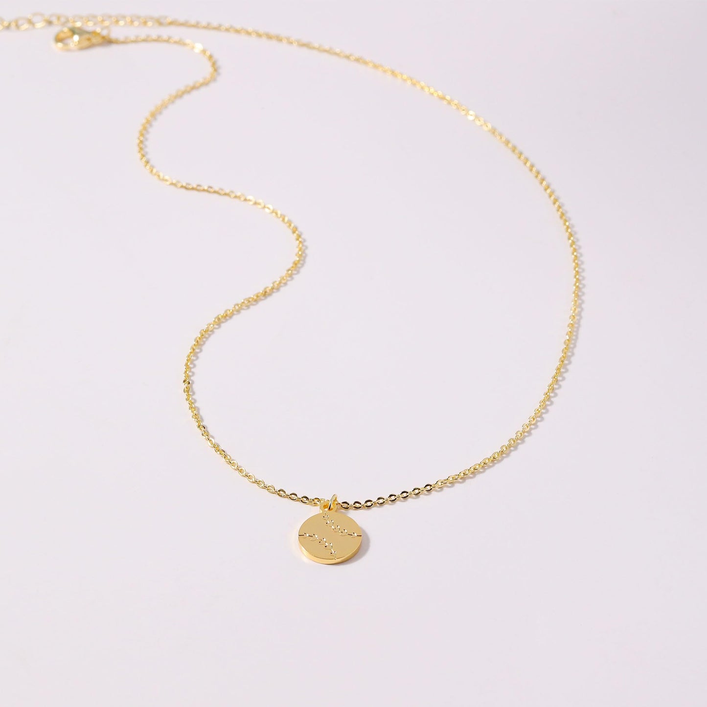 GUOKE Baseball Necklace for Women - Gold Baseball Necklace 14K Gold Plated Dainty Gold Necklace Jewelry for Women