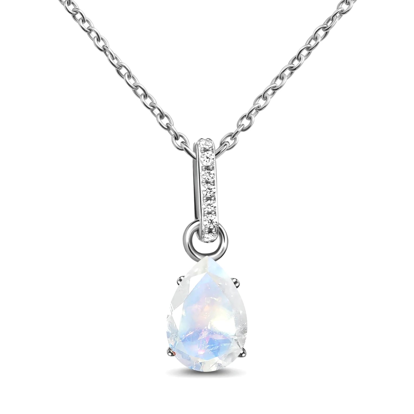 Moon Magic - Authentic Moonstone Necklace for Women | Onyx, Black Obsidian Necklaces/Real 925 Sterling Silver/18k Rose and Yellow Gold Enchanted Crystal Necklace for Women | Genuine Gemstone Jewelry