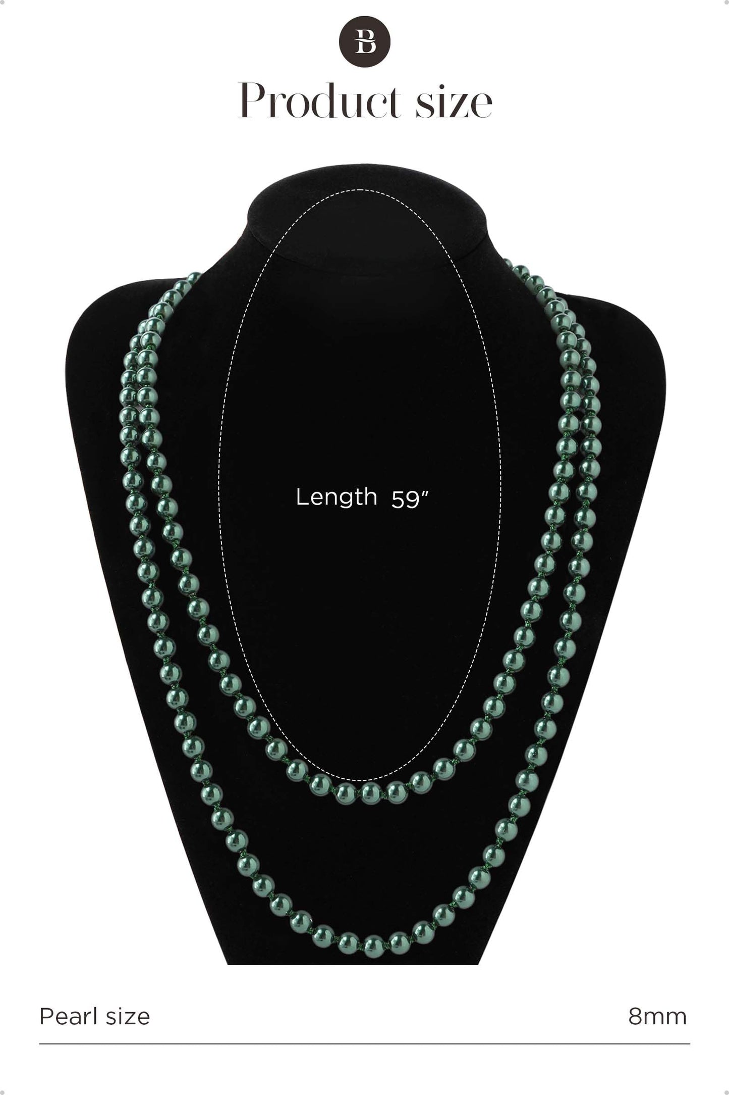 BABEYOND Long Pearl Necklace Faux Pearls Necklace Set Beaded Long Pearls Necklace 1920s Gatsby Costume Jewelry
