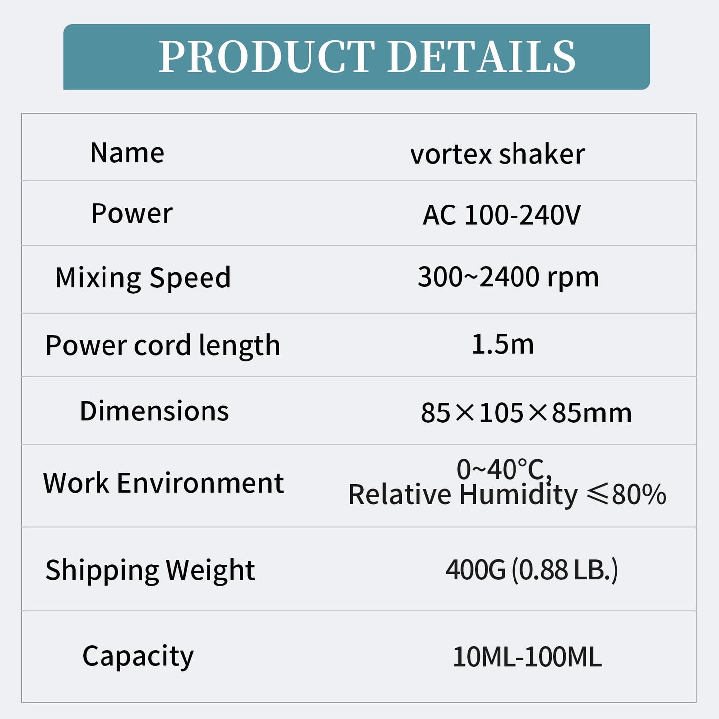 LABHOUSE 2400RPM Vortex Mixer Model Paint Shaker Mix Up to 100ML Adjustable Speed for Hobby Acrylic Paints,Nail Polish,Pigment,Eyelash Glue Adhesives,Testing Tubes
