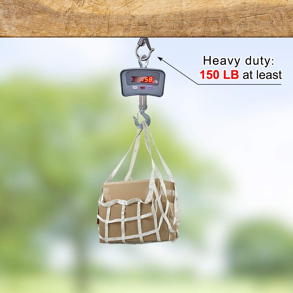BeneLabel 4Pcs Wall Mount Ceiling Plant Hanger Hooks, Outdoor Hanging Brackets for Hanging Plant Light Outdoor Wire Fairy Lights Wind Chimes Bird Feeders, Safety Buckle Design, 4 1/4"
