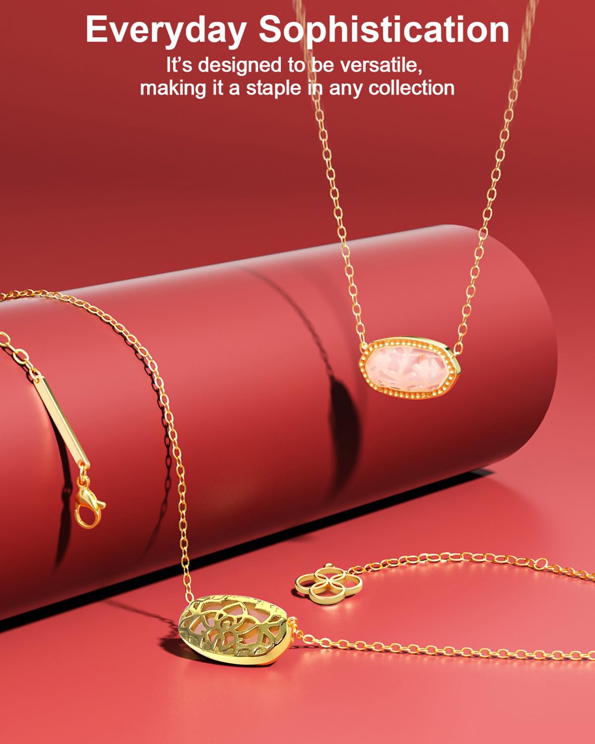 AICase 18K Gold Plated Pendant Necklace for Women,Fashion Jewelry,Anniversary Birthday Gifts for Women/MoM/Sister/Friends/Her/Wife/Grandma/Coworker Mother's Day gifts for MoM
