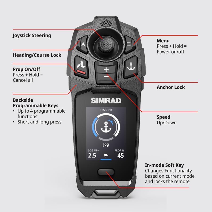 Simrad Recon Saltwater 72” Trolling Motor with FreeSteer Joystick Remote