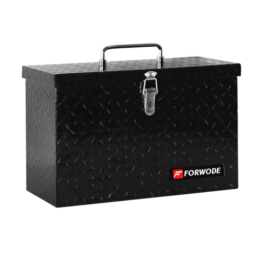 Forwode 16 Inch Truck Tool Box for Pickup Truck Bed RV Toolbox Truck Bed Toolboxes with Foldable Top Handle,16"X7.5"X10",Black