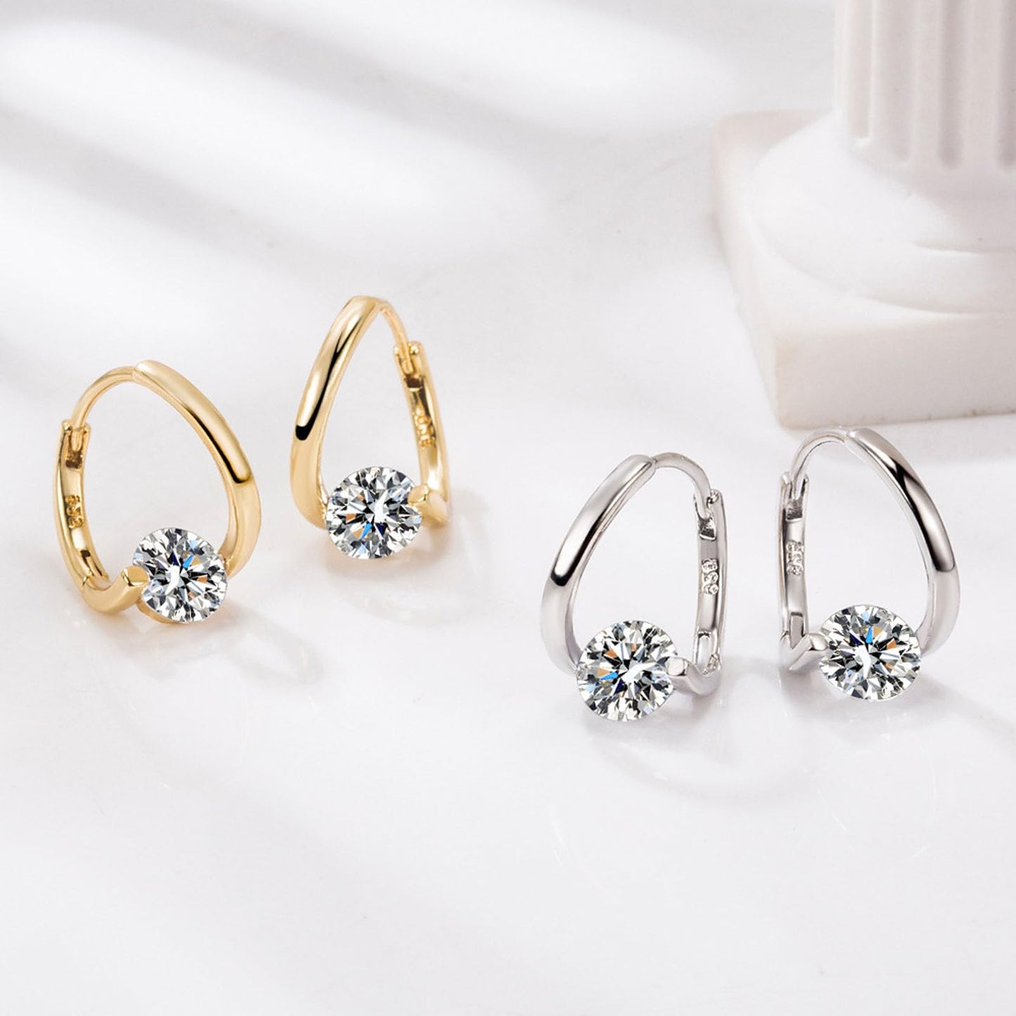 Angyape Copper Earrings, Halolux Lymphatic Germanium Earrings with CZ Zirconia, Hypoallergenic Earrings for Women, Gift for Any Occasion