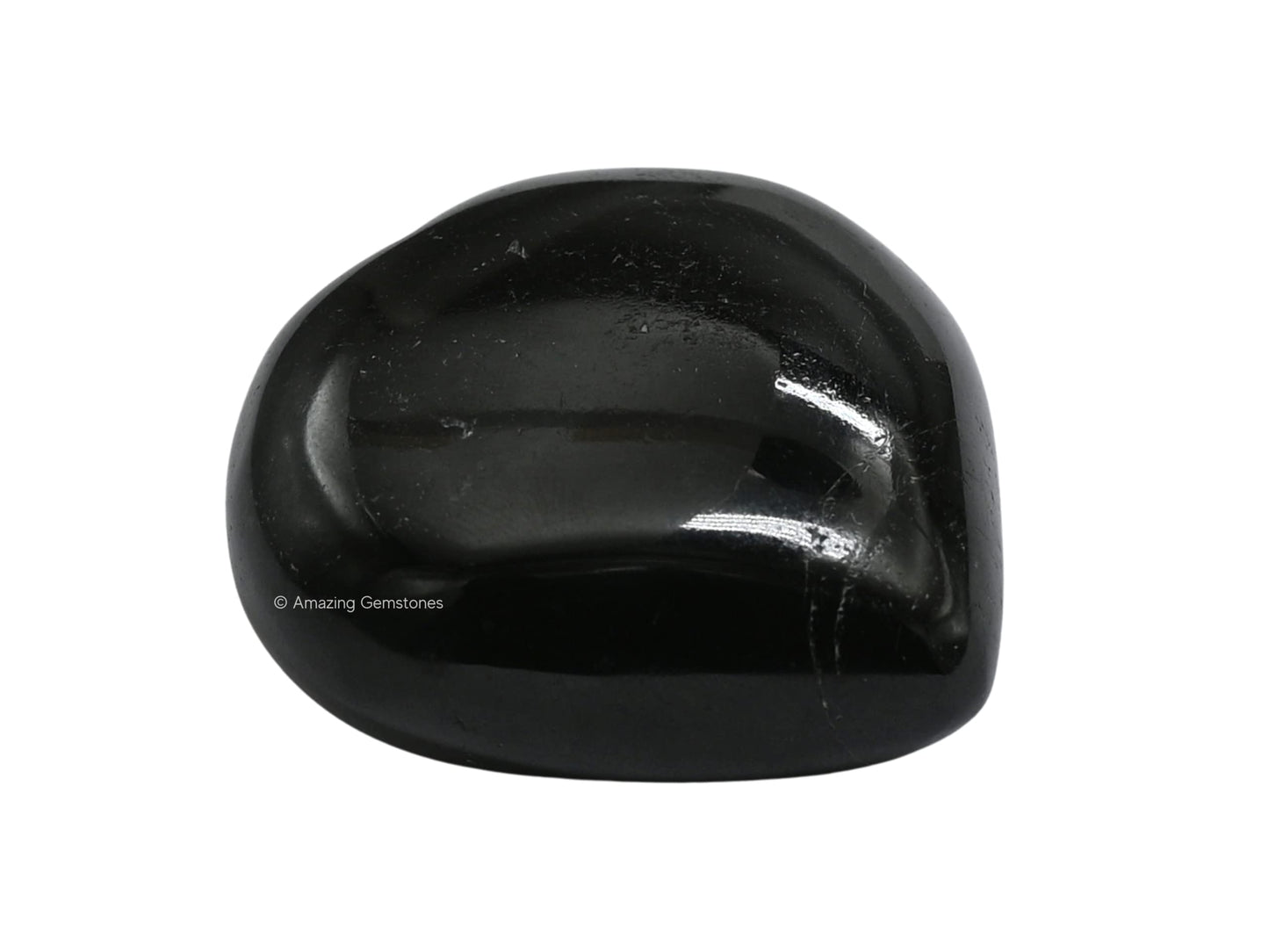 Amazing Gemstone Natural Black Tourmaline Crystal Heart Palm Stone - Pocket Massage Worry Stone for Natural Body Chakra Balancing, Reiki Healing and Crystal Grid