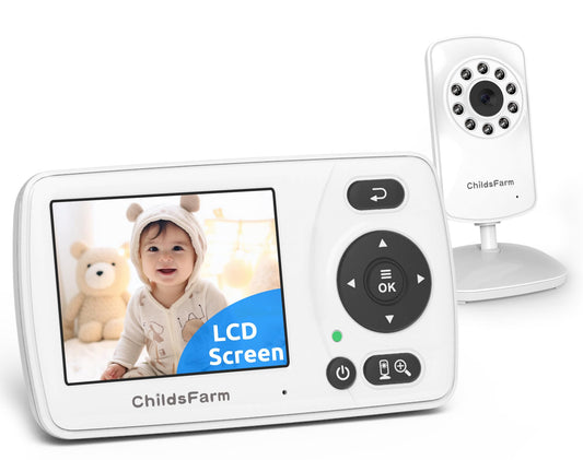 ChildsFarm Baby Monitor with Camera and Audio, Portable Travel Baby Monitor with Screen, Baby Camera Monitor No WiFi, Night Vision, VOX Mode, 1000ft Long Range, Baby Safety Monitor