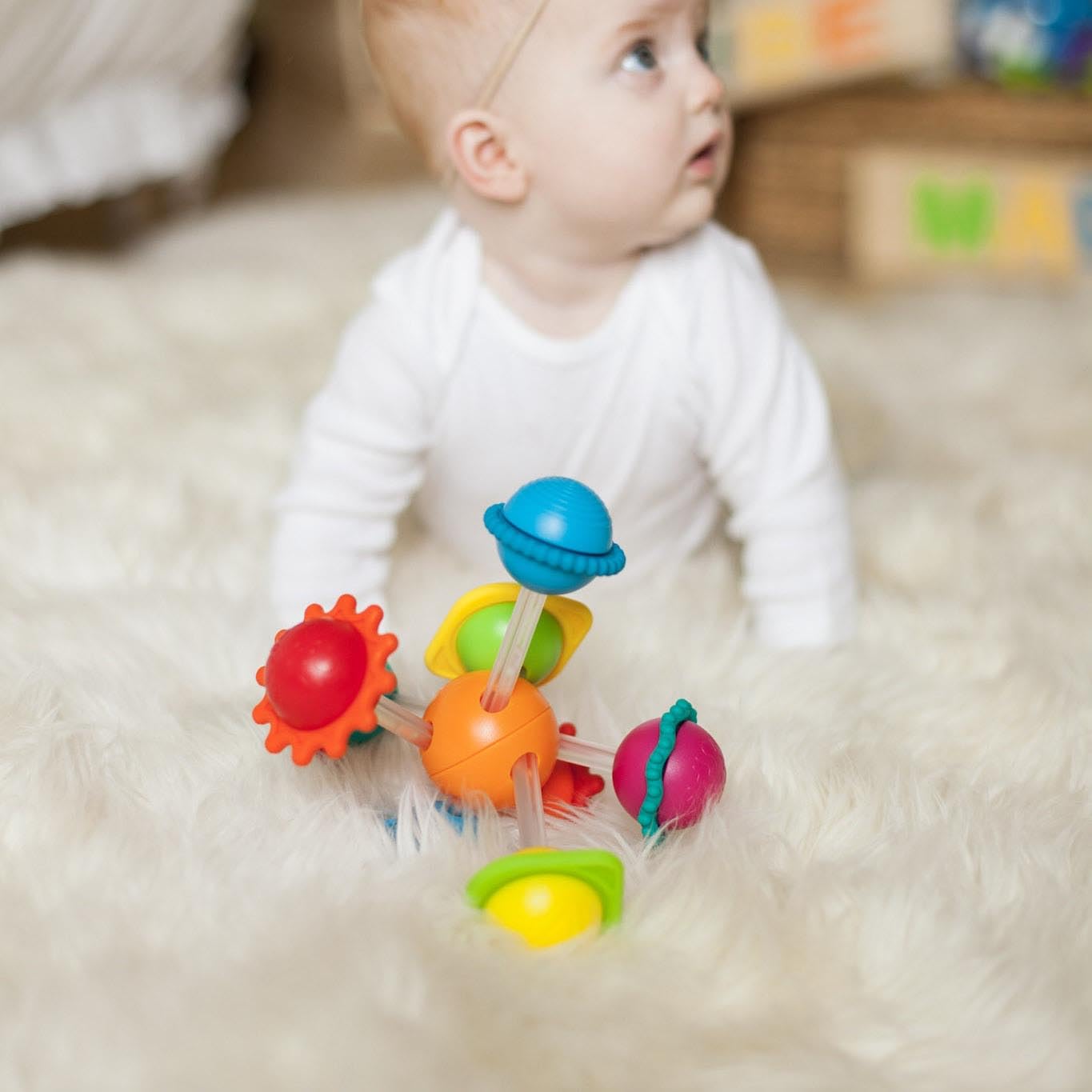 Fat Brain Toys Wimzle, Sensory, Fidget Toys for Toddlers, Babies 6 Months+