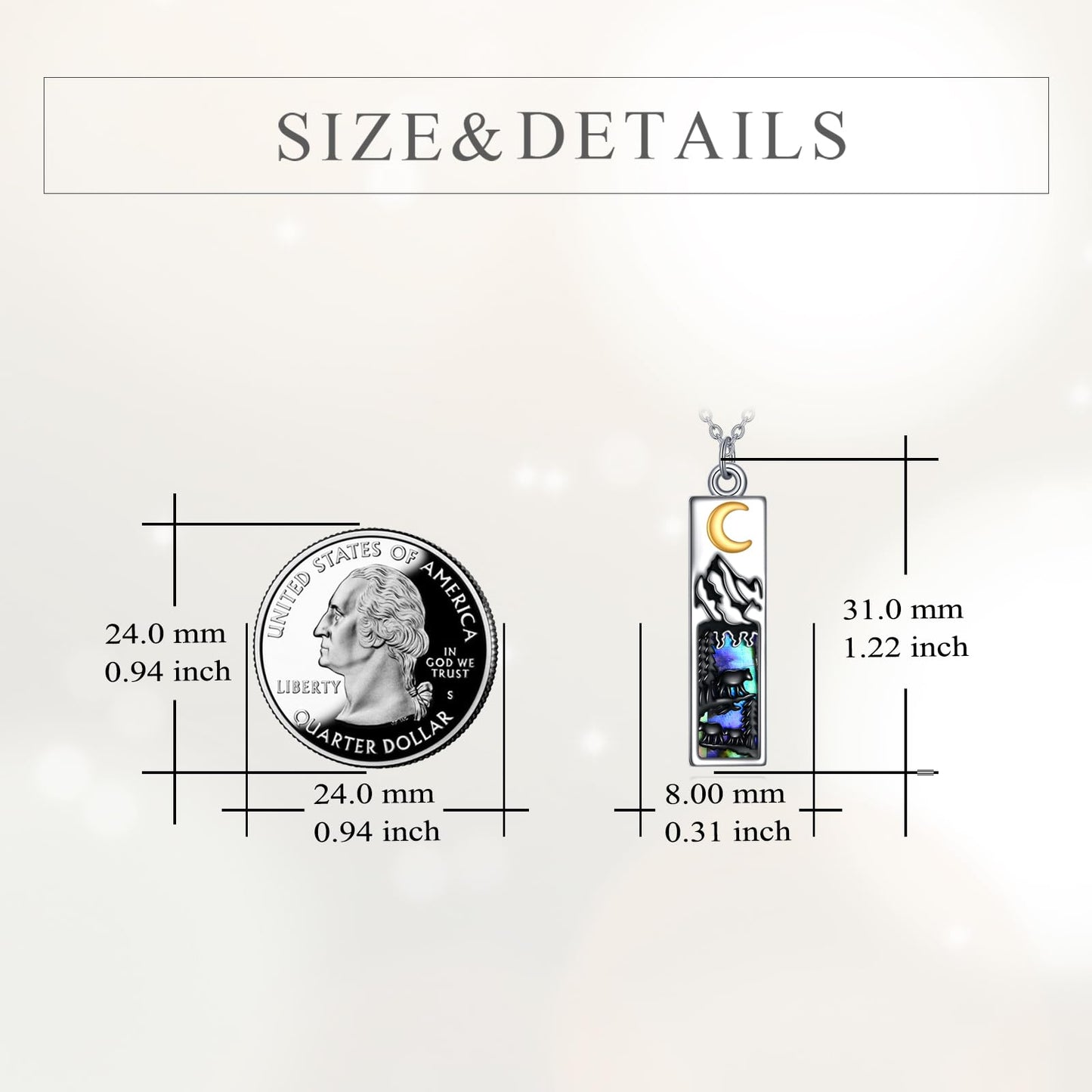 YFN Mountain Necklace for Women Sterling Silver Nature Necklace Jewelry Gift for Skiers, Hikers, Campers, Climbers and Nature Lovers (Black-Mountain with 3 Bear)
