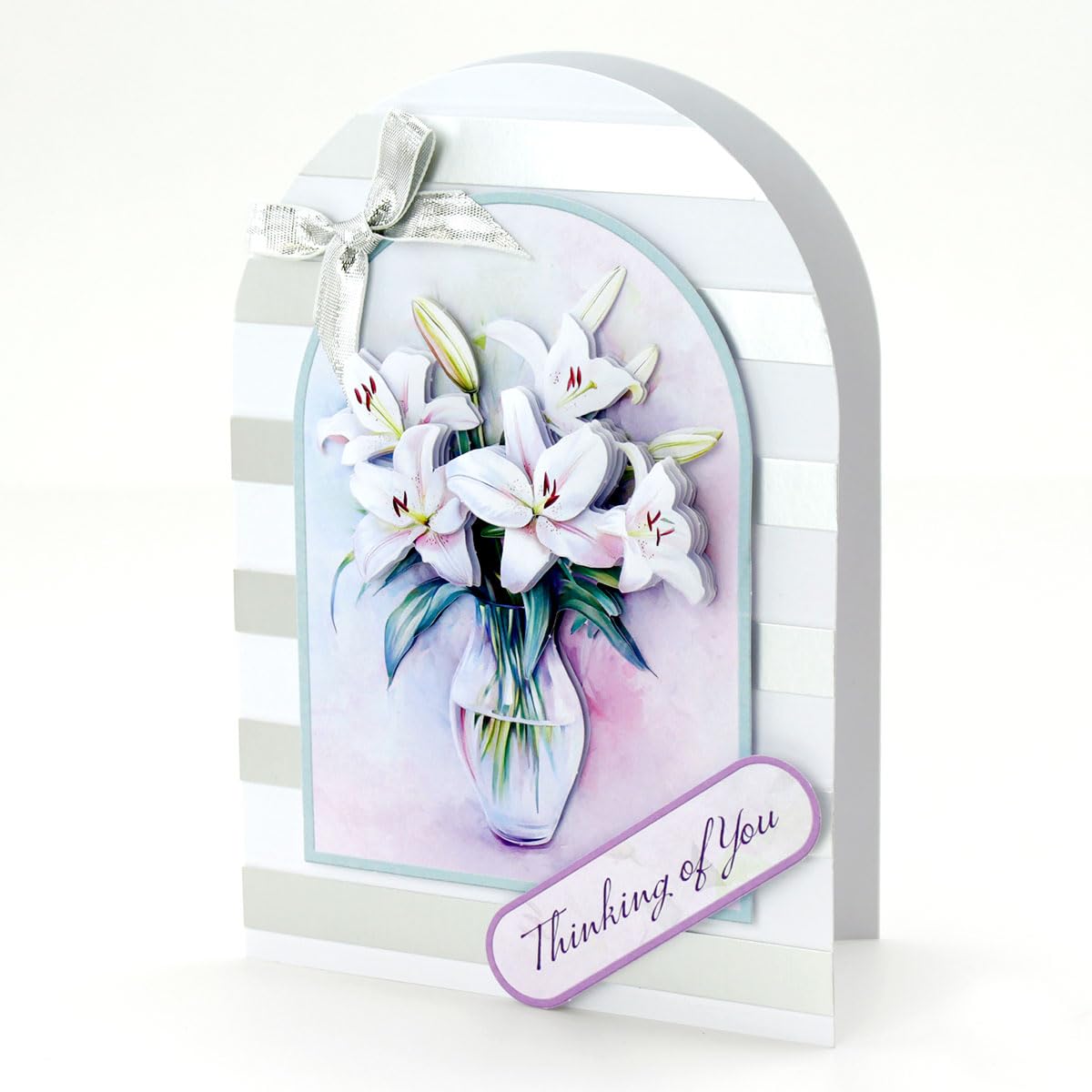 Katy Sue Designs Thinking of You 3D Die Cut Decoupage Collection for Card Making Supplies. Contains 12 Sheets of Katy Sue Die Cut Decoupage Featuring Lavender, Lillies, Hydrangea, and Roses