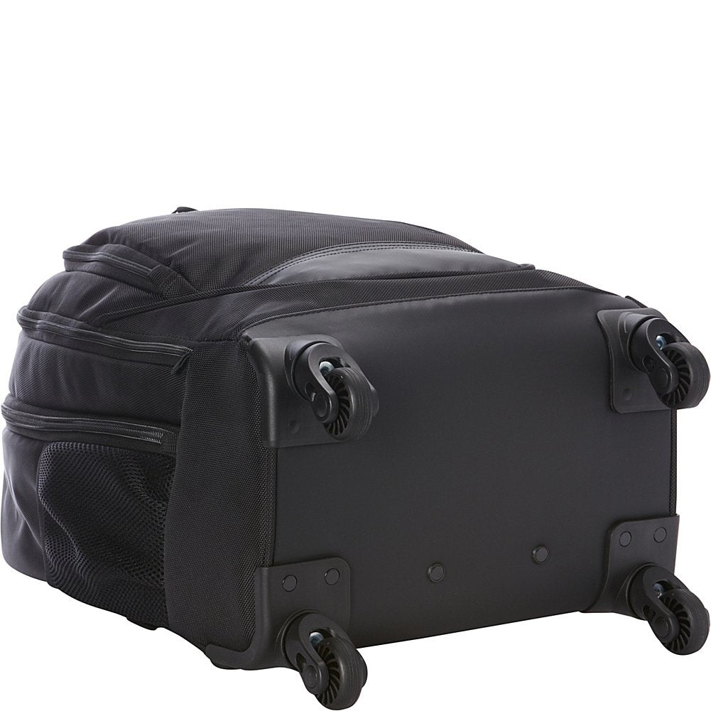 Kenneth Cole REACTION 17" Polyester Dual Compartment 4-Wheel Laptop Backpack, Black