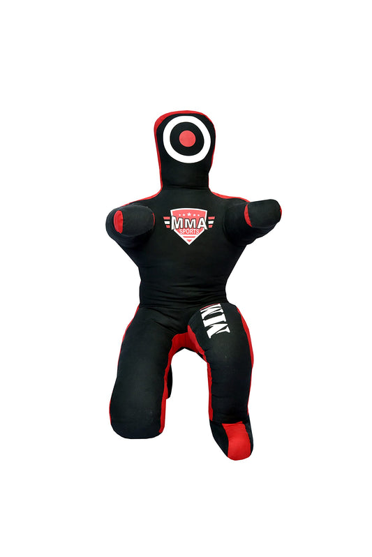 MMA SPORTS Grappling Dummy BJJ Jiu Jitsu Hands Front Judo Punching Bag Wrestling Dummies (Sitting 5 FT / 60 in ) - UNFILLED, Black