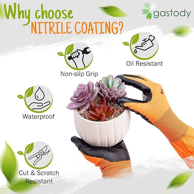 Gastody™ Long Gardening Gloves Women and Men S - Long Sleeve Garden Gloves Multipurpose Heavy Duty Outdoor and Indoor - Long Cuff Garden Gloves - Thorn Resistant Protective Work Rose Pruning Gloves