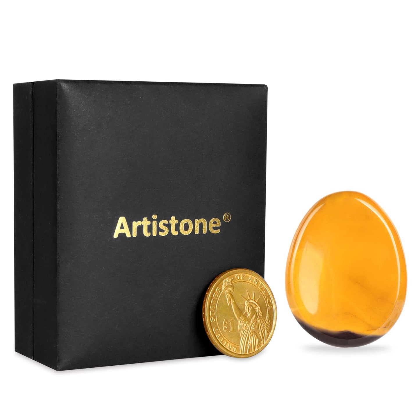 Artistone Crystal Thumb Stone Worry Stones Hand Carved Palm Stones Crystal Chakra Worry Stone for Anxiety, Meditation Reiki, Water Drop Shaped(Mookaite Jasper)