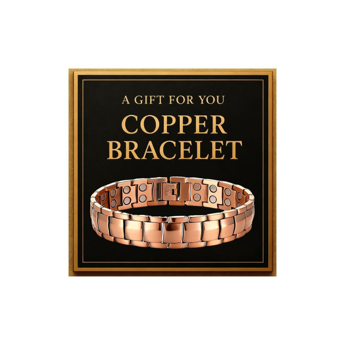 YANCHUN Copper Bracelet for Men Women Cuff Bangle Bracelet Birthday Jewelry Gifts for Boyfriend Husband