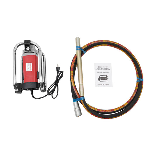 Electric Concrete Vibrator, 2000W 4300r/min, Copper Motor Handheld Concrete Vibrating Tool, Portable Pencil Cement Vibrator with Shaft of 13.12ft / 4m, Remove Air Bubble and Level Concrete (Red)