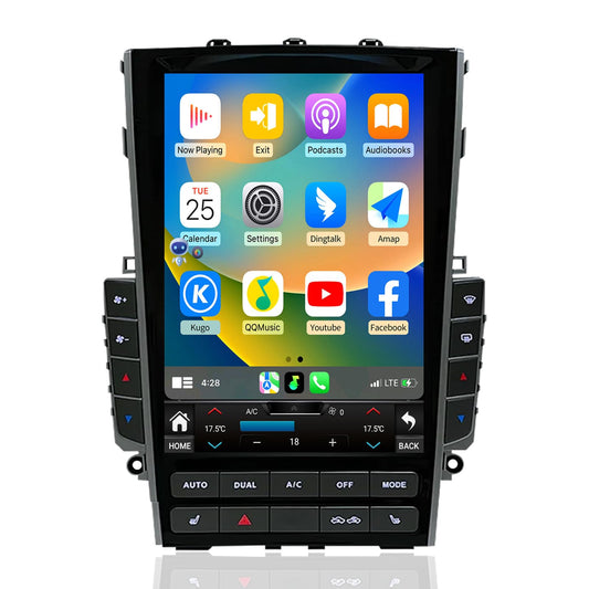 Car Radio for Infiniti Q50 Q50S Q60 Q60S 2013-2022 Replacement Stereo Carplay Upgrade 12.1" Display Screen Android Auto GPS Navigation Tesla Style with DSP Bluetooth in Dash Headunit