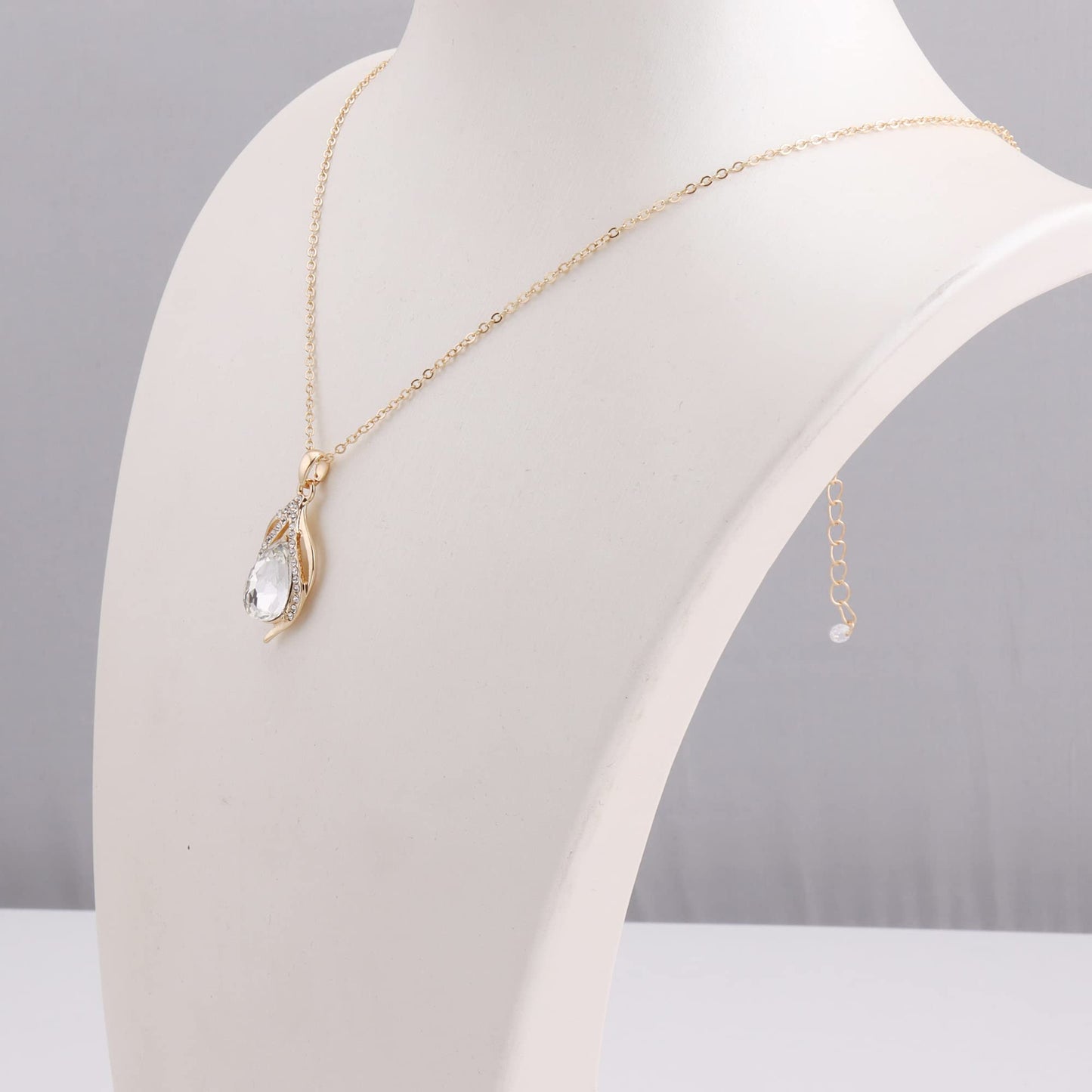 OTTFF Dainty Bridesmaid Jewelry Set Gift for Women 8 Sets Gold Plated Pave Rhinestone & Crystal Necklace Earrings Set for Wedding/Engagement/Anniversary