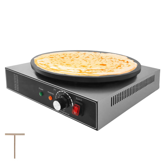 Electric Crepe Maker,1700 w 110 v Flat Plate Crepe Griddle with Temp Control,Non-Stick Commercial Crepe Machine for Home and Commercial Use