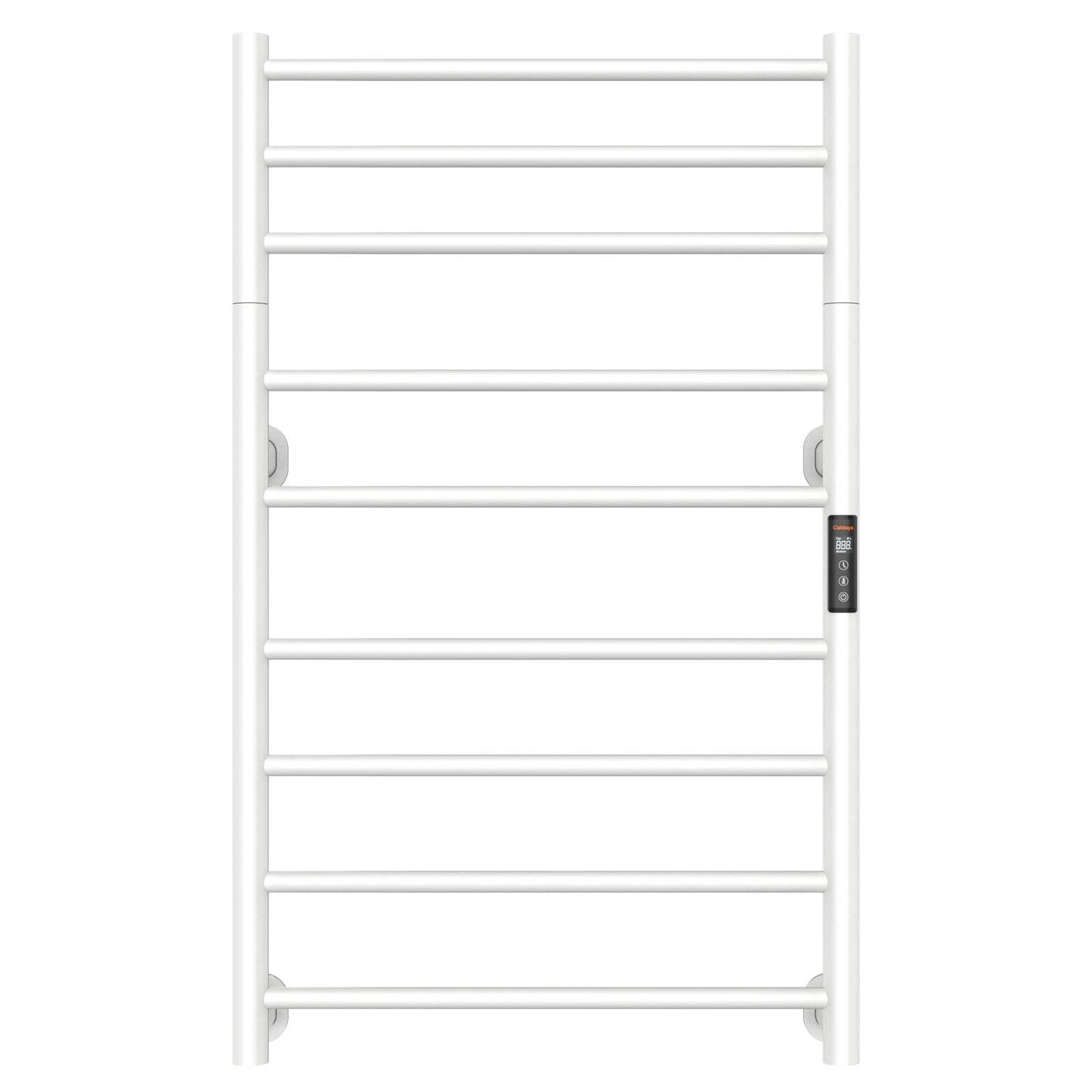Caldayx Foldable Heated Towel Rack, Dual-Zone Electric Towel Warmer Rack with Timer, GFCI Plug-in or Hardwired, Wall-Mounted, Drill-Free Installation, Matte White, CA3-900X550-Standard-MW
