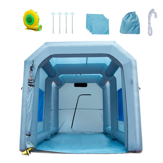 VEVOR Inflatable Paint Booth, 13x10x9ft Inflatable Spray Booth, 950W High Powerful Blower Spray Booth Tent, Car Paint Tent Air Filter System for Car Parking Workstation Motorcycle Garage