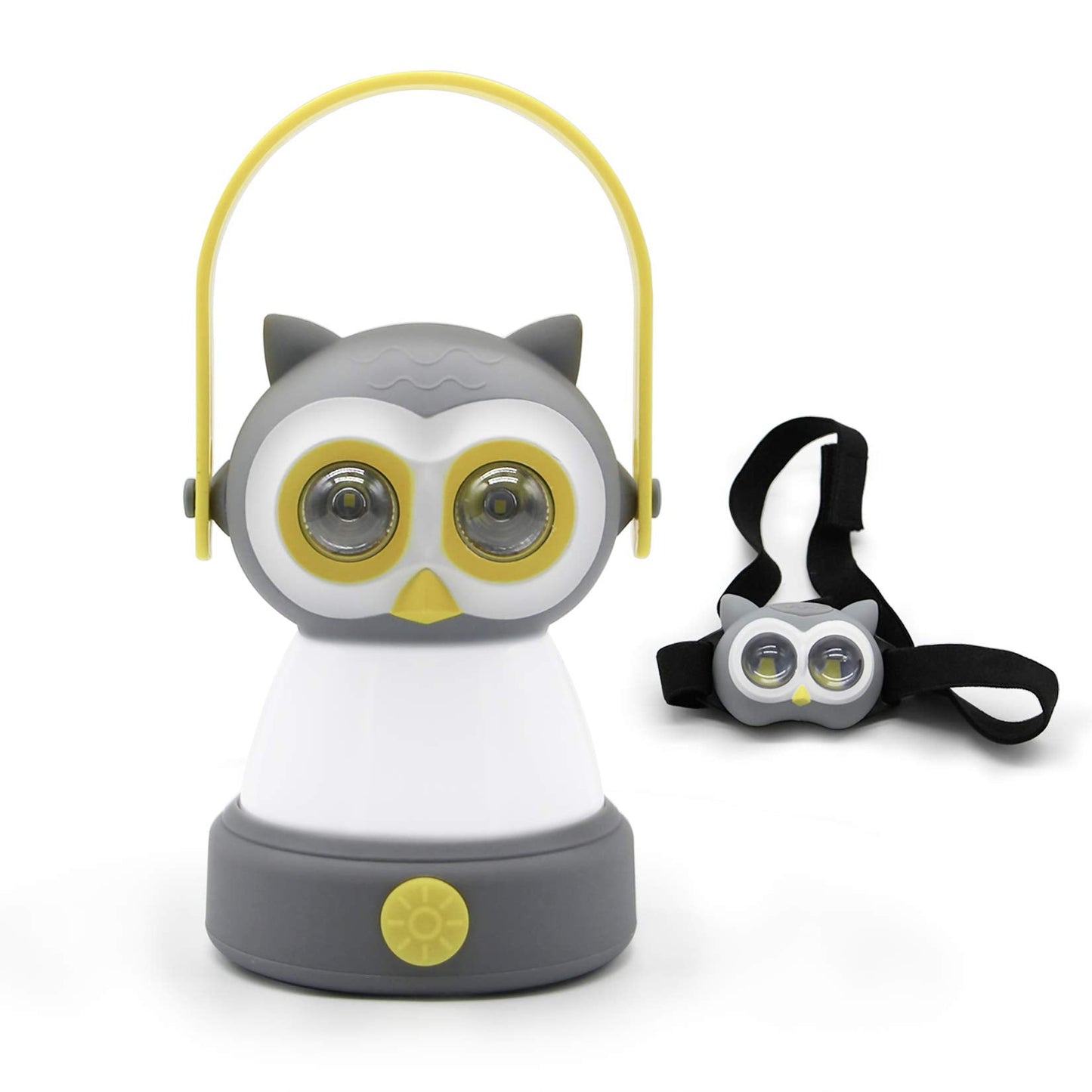 Outdoor Equipment LED Camping Lantern & Headlamp Set for Kids, FANT.LUX Battery Powered Night Light for Emergency, Hurricane, Lightweight Tent Lamp for Children (Owl Set)