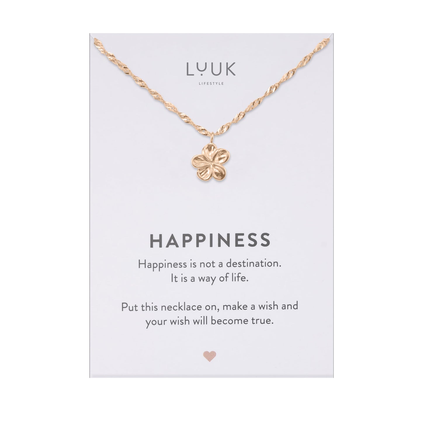 LUUK LIFESTYLE Adjustable Flower pendant necklace, 19Inches sturdy thin chain, waterproof, non-tarnish, Gift for holiday season, women, friend, daughter, dainty trendy casual aesthetic (Gift Card)