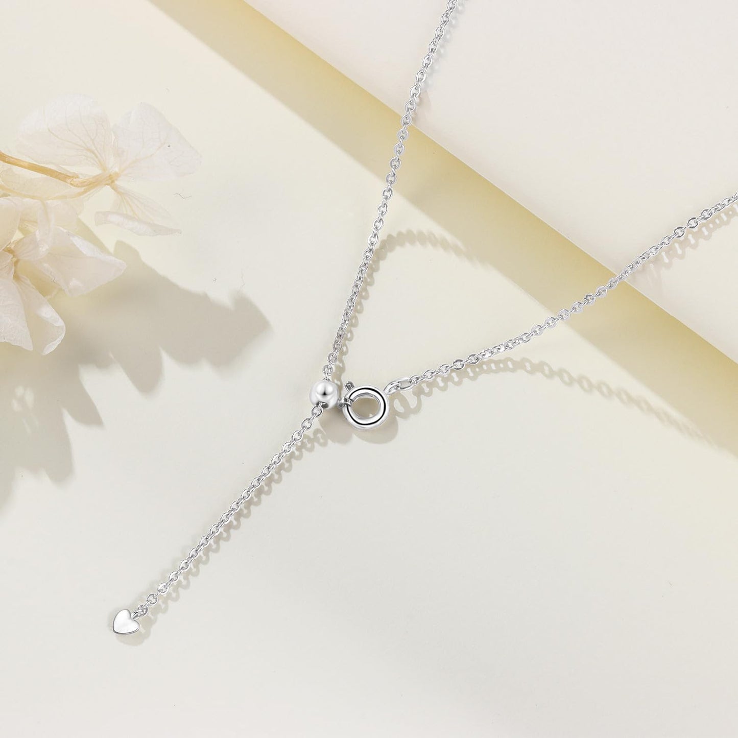 MISEFF 925 Sterling Silver Fashion Pendant Necklace for Women，Fashion Jewelry, 18K Gold Plated， Advanced Retro Series Link Chains ，Basic Multifunctional Accessories Suitable for Multiple Occasions and Daily Wear (Love sliding chain)