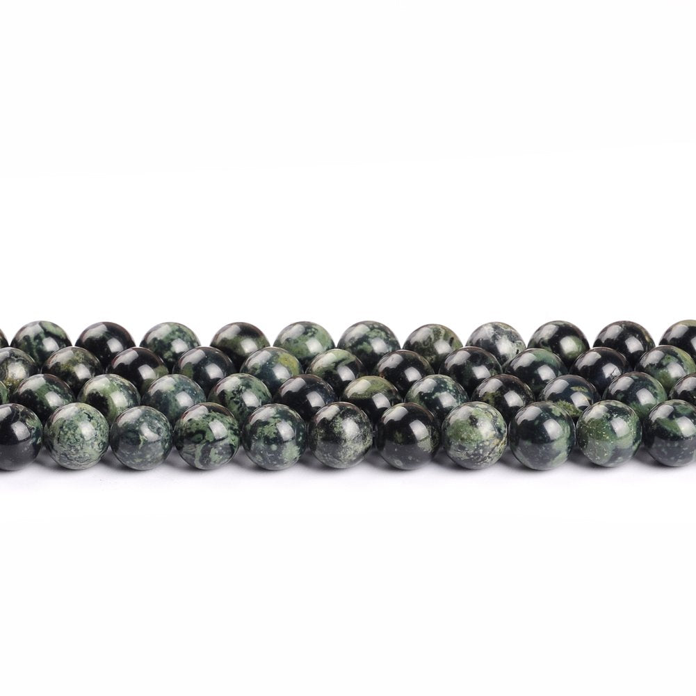 10mm Natural New Kambaba Jasper Gemstone Round Loose Beads Crystal Stone Bracelet Necklace Accessories Crafts for Jewelry Making DIY,1 Strand 15"
