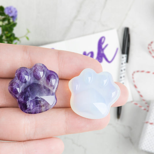 Cat Crystals Healing Stones, Rose Quartz Natural Worry Stone for Anxiety Stress Relief, Crystal Gifts for Cat Lover Women Men, Unique Gift for Meditation Energy Balance Crystal Decor (Rose Quartz)