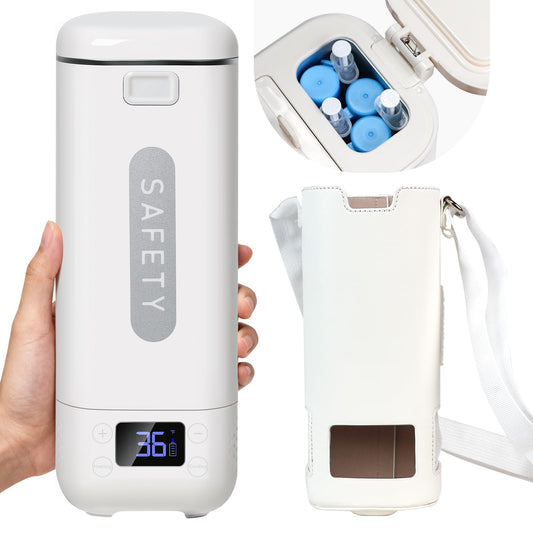 TSA Approved Battery Operated Insulin Cooler Travel Case with Temperature Display,36℉ to 68℉ Adjustable,Fast Cooling,Up to 8hrs Quiet Operation,Protable Medication Cooler for Travel,2-Year Warrnaty
