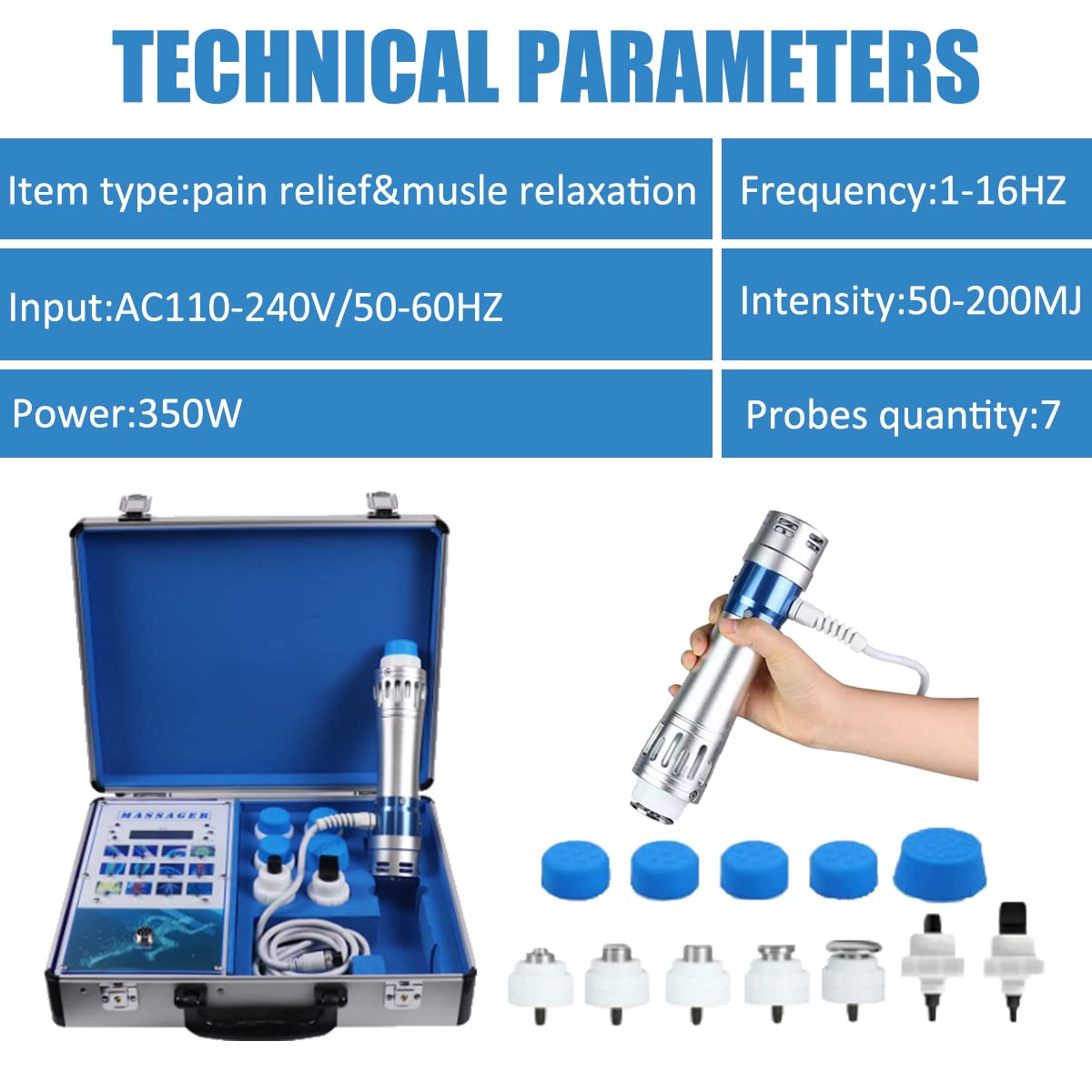 Nulatool Extracorporeal Shockwave Therapy Machine,Shockwave Deep Muscle Massager for E-D Pain Relief Muscle Relaxed