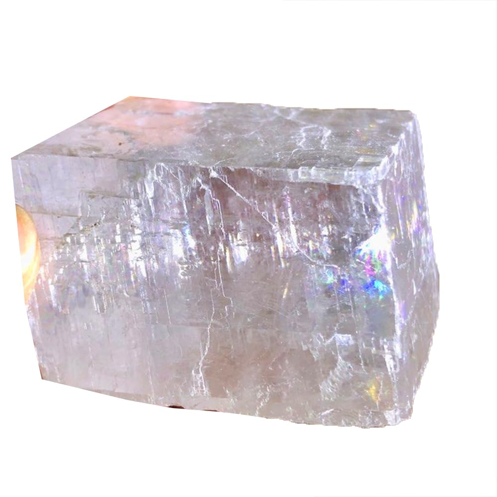 Natural Translucent Calcite Stone Mineral Crystal Specimen Office Desktop Decor Fragrance Expansion Stone Home Decor Raw Crystal (Approximately 1 Pound per Pack)