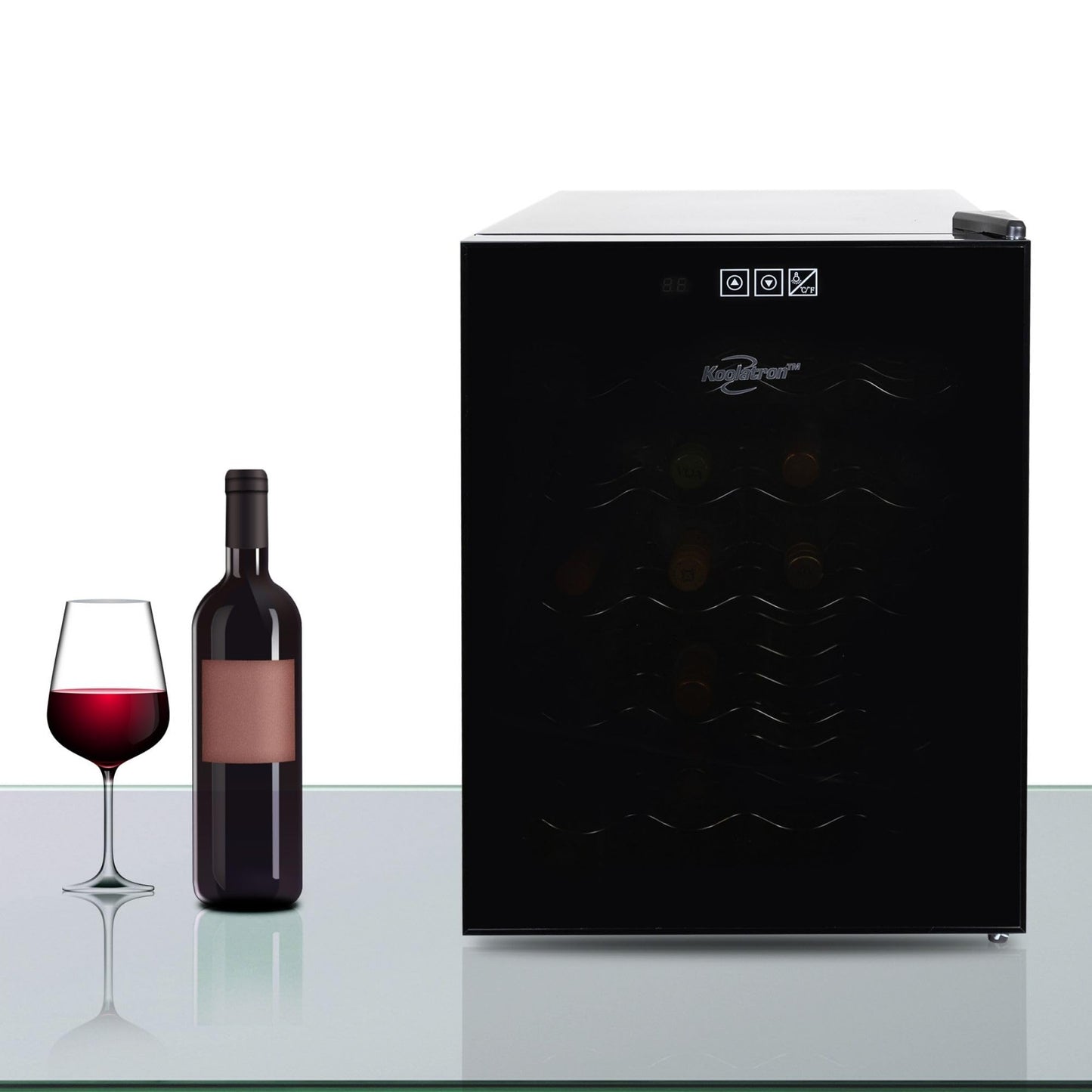 Koolatron Urban Series 20 Bottle Wine Cooler, Black Thermoelectric Wine Fridge, Freestanding Wine Refrigerator for Home Bar, Small Kitchen, Apartment, Condo, Cottage, RV