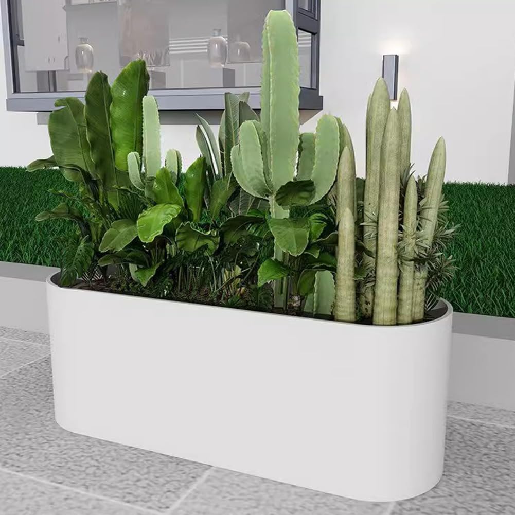 Sions Freestanding Planter Garden Beds, Outdoor Galvanized Planter Raised Garden Boxes, Raised Vegetable Gardens and Balcony Plant Tray Planting Beds,Black 60cm*30cm*70cm