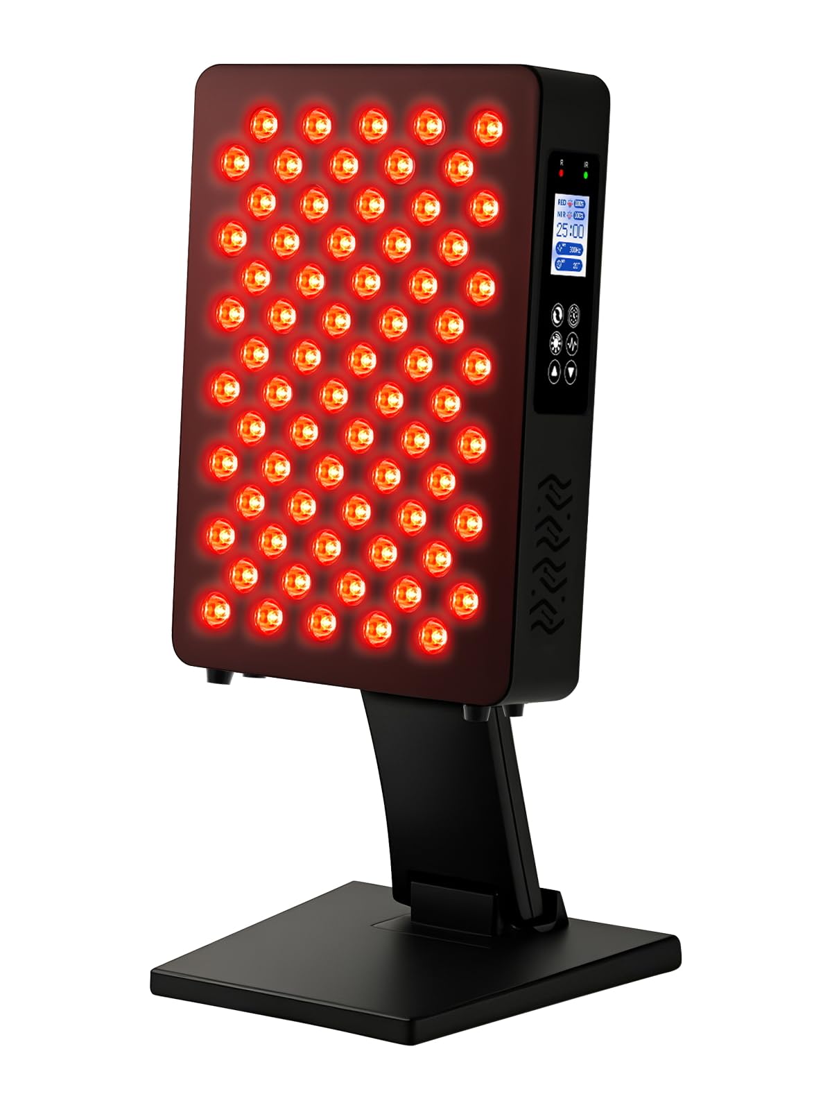 Omilora Red Light Therapy – 6 Wavelengths (600-850nm) Full Body Red Light Therapy, Touch Control & HD Display, 70 LEDs Ideal for Body, Face, Pain Relief, Anti-Aging & Recovery, 350W Black