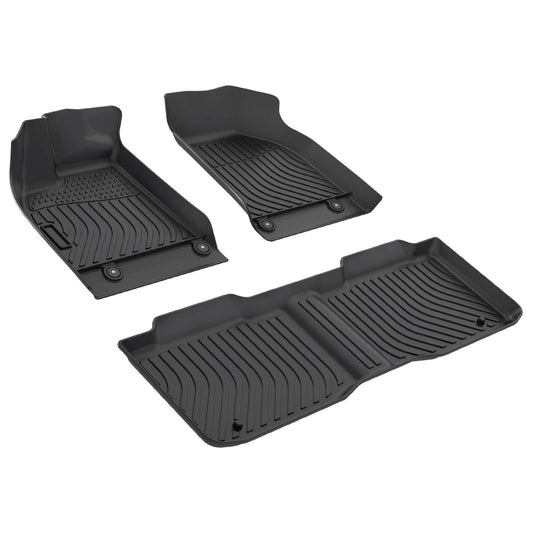 Floor Mats Car Mats for 2025 Lucid Air (Touring/Pure w/Anchor Posts Only) – Custom Fit All-Weather TPE Car Mats, Laser-Measured Full Set for 1st & 2nd Rows, Max Coverage, Durable, Odorless Car Mats