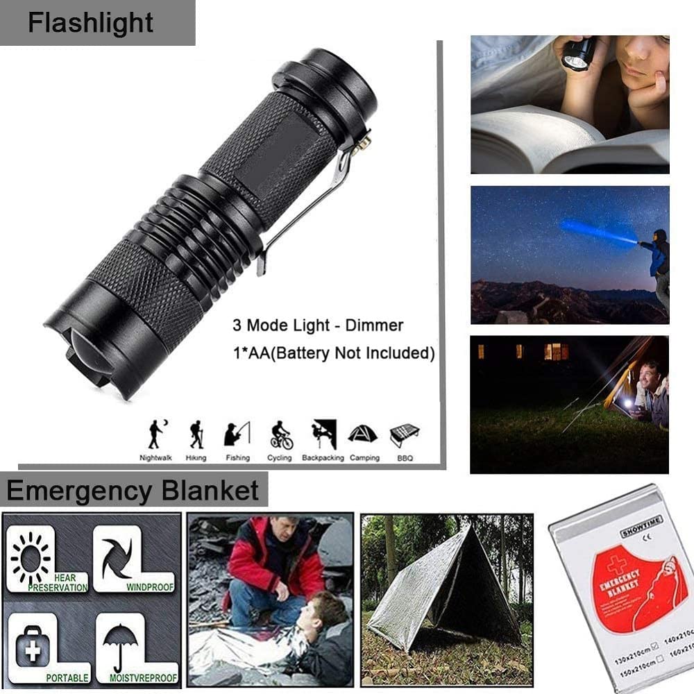 EILIKS Survival Gear, Emergency Survival Kit and Equipment 23 in 1, Cool Top Gadgets Gifts for Men Women Valentines Birthday Fathers Day, Christmas Stocking Stuffers, Camping Accessories