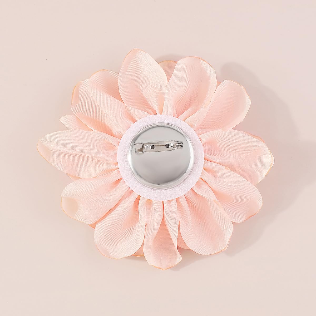 Elegant Large Cloth Flower Brooches Big Camellia Flower Pin for Women Dainty Cloth Fabric Rose Brooches Dress Skirt Scarf Hat Pins Clothing Decoration Accessories (Pink 2)