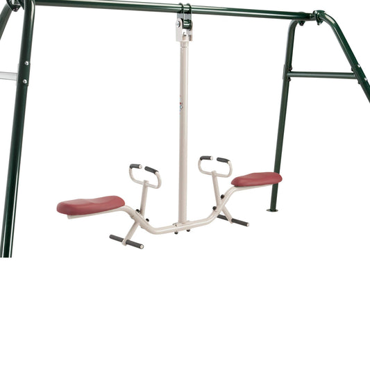 Gym Dandy Tilt-A-Swing Kids Swing Set | Spins 360 Degrees, Multi-Directional Rotation, Swing Set for Backyard, 300 LB Weight Capacity GD-6662, Black/Red/White, One Size