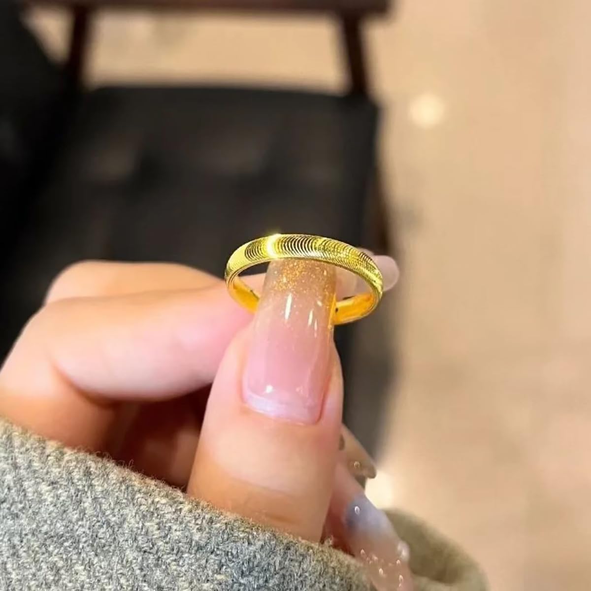 LUDKCCIR Lymphatic Magtherapy Cats Eye Ring for Women, Dainty Lymph Detox Drainage Titanium Ion Therapy Rings Finger Jewelry Gift for Men Silver 8