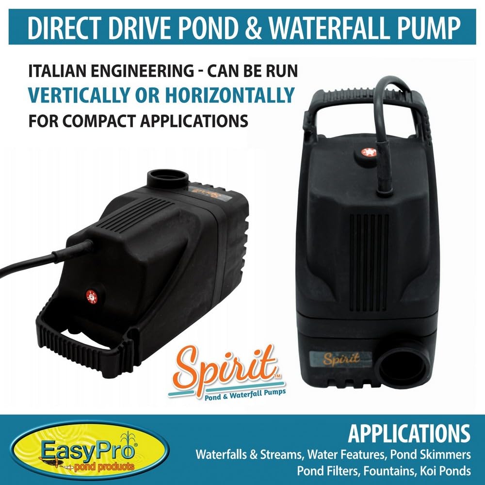 EasyPro Pond Products TLS1850 Spirit Pond and Waterfall Pumps, 1850 GPH