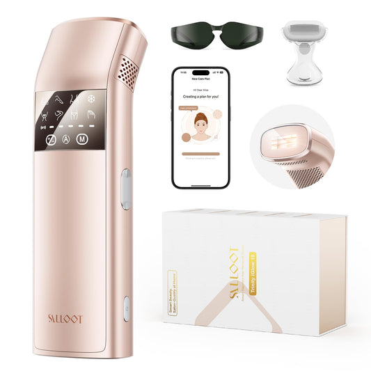 IPL Laser Hair Removal for Women and Men, Home Hair Removal Device for Ingrown & Coarse Hair, 37°F Painless Sapphire Ice Cooling Hair Removal for Legs, Facial, Armpits, Bikini