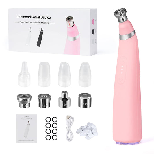 IeBilif Diamond Microdermabrasion Machine, 3 Modes Diamond Microdermabrasion Dermabrasion Machine for Blackhead Removal, Professional Portable Home Travel Microdermabrasion Device