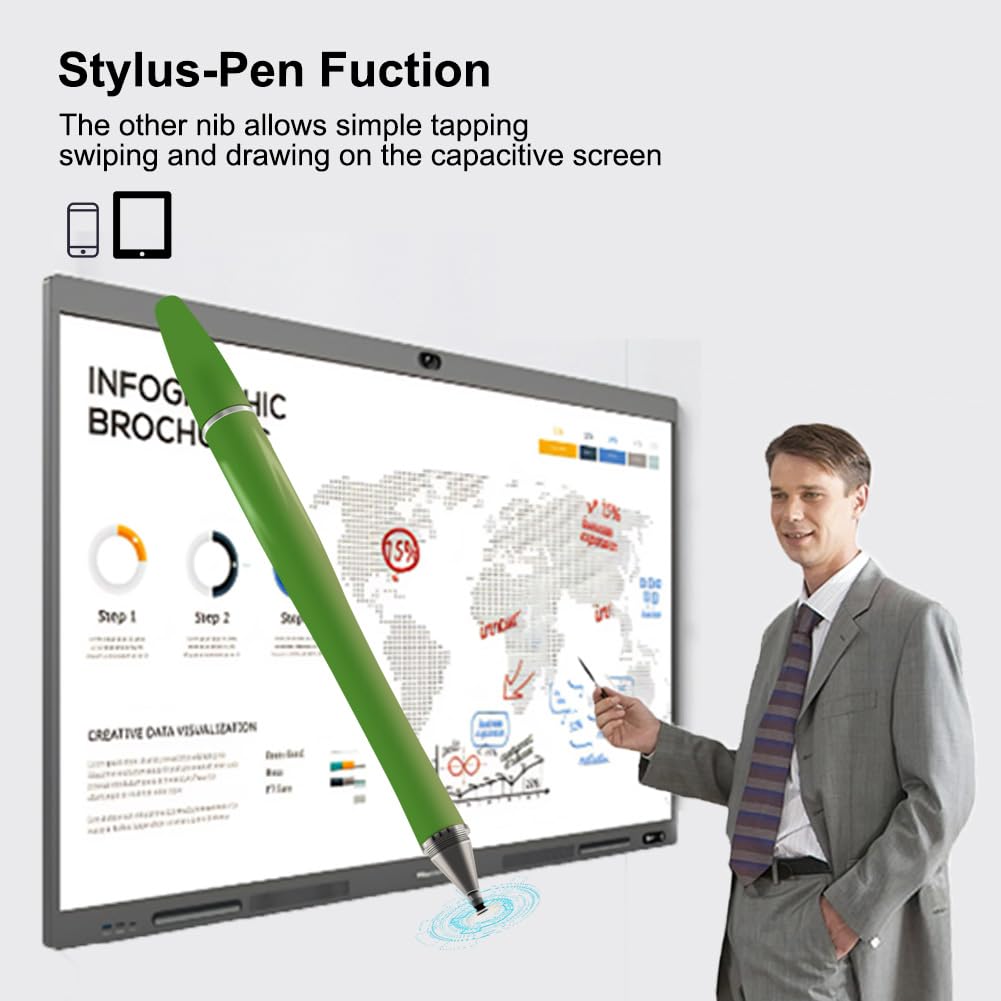 Elenzk Magnetic Floating Ballpoint Pen for Men & Women, Luxury Gift with Dock Base, Fine Point Black Ink Sign Pen, Innovative Desk Gadget, Unique Gift for Business Owner and Christmas (Green)