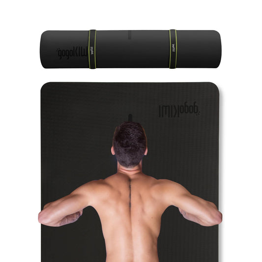 Gogokiwi Extra Wide Yoga Mat for Men Women (72"L x 36"W x 1/4" Thick) Non Slip Fitness & Exercise Mat with Alignment Marks for Yoga, Pilates, Floor Workouts