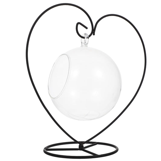 balacoo 1Set Hanging Plant Bracket Sturdy Iron Display Stand with Balls for Micro Landscape Decoration Elegant and Stable Plant Hanger for Home and Office Decor