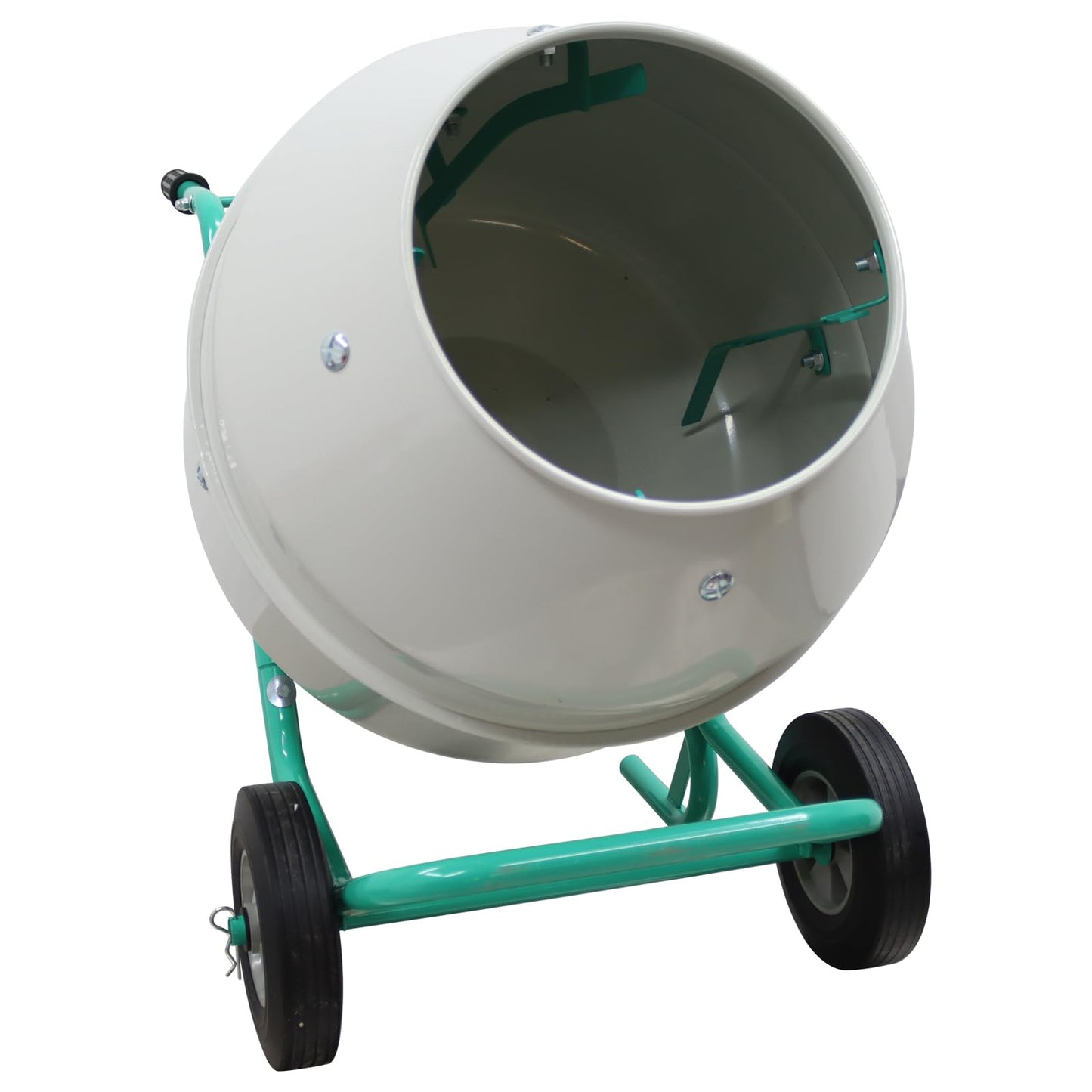 HayWHNKN 5.3 Cu.Ft Electric Concrete Mixer 4 Steel Blades Cement Mixer Pure Copper Motor Portable Wheels for Construction Home Renovation Farm